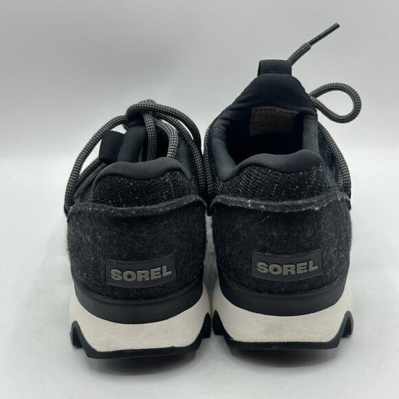 SOREL Kinetic Lace Sneakers Trainers Black Gray Wool Sz 8 - Picture 5 of 7